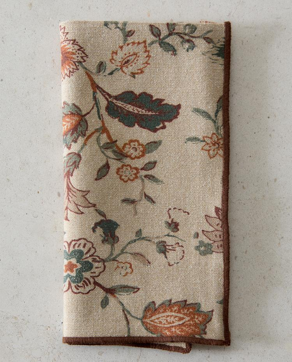 ZARA HOME САЛФЕТКИ С ЦВЕТОЧНЫМ ПРИНТОМ ( 2 ШТ.), СЕРО-КОРИЧНЕВЫЙ