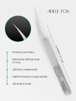 Пинцет ADELE FOX прямой с одним плечом (с орнаментом), (S-3)