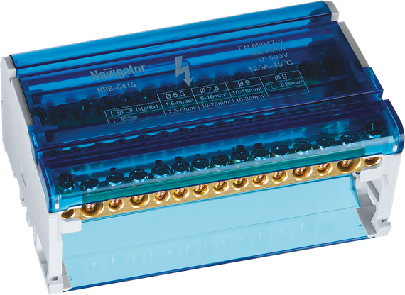 Шина Navigator 4*15 в корпусе DIN 22724