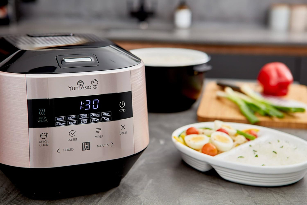Yum Asia Рисоварка Yum Asia Bamboo Rice Cooker, 8 чашек, 1.5 л ( Anthracite Black)