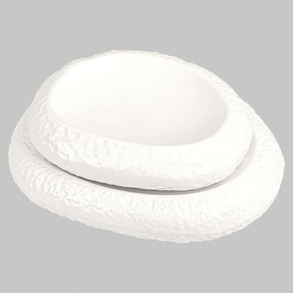 Блюдо для подачи 22,5*18,5 см h5,5 см Organic белое фарфор P.L. Proff Cuisine [3]