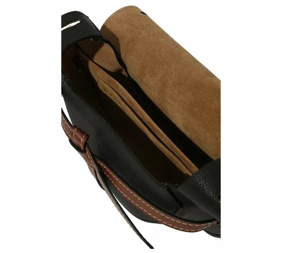 Кожаная сумка Loewe Gate черный