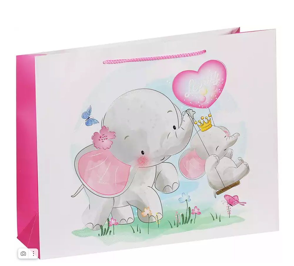 Пакет подарочный 42х31х12см Слоники YM-2057