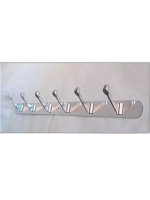 Вешалка плоская 6 крючков хром