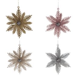 GAEM Изделие декоративное подвесное "Снежинка", L12 W4 H12 см, 4в.