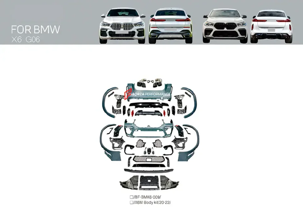 Обвес переделка для BMW X6 G06 2019-2023 в BMW X6 M F96 2020-2023 БМВ