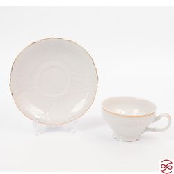 Набор чайных пар Bernadotte Белый узор 205 мл(6 пар)