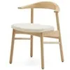Стул Timons из бежевой синели из массива дуба с натуральной отделкой FSC Mix Credit