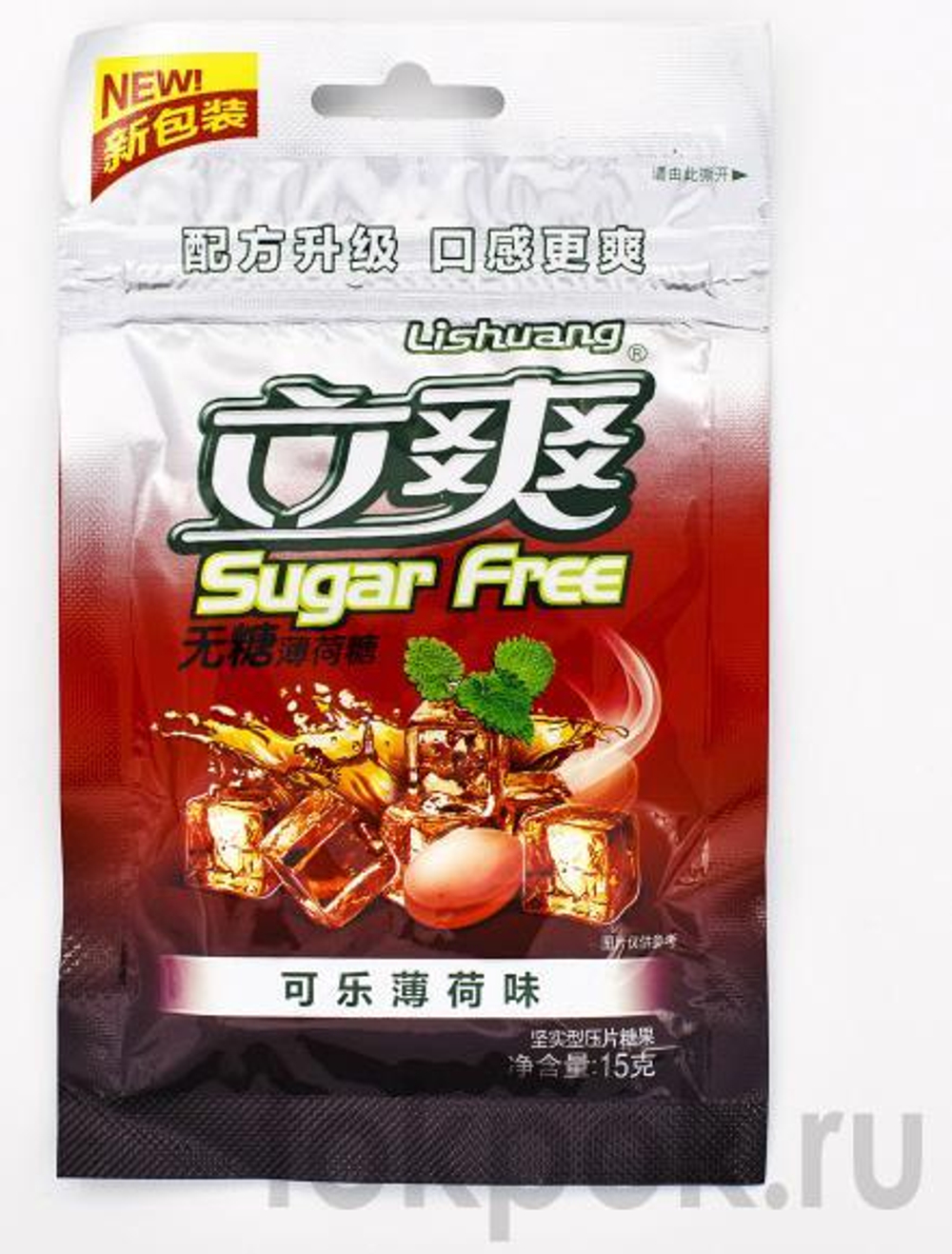 Освежающие леденцы без сахара со вкусом мяты и колы Lishuang Sugar Free, 15 гр