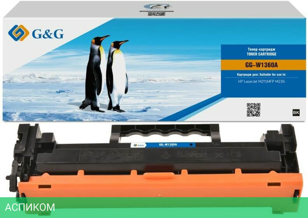 Картридж G&G 136A черный (GG-W1360A)