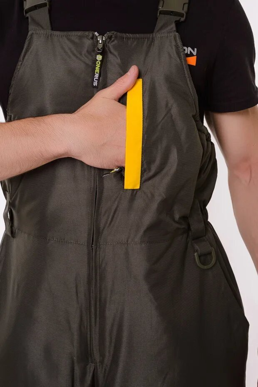 Зимний мужской костюм Onerus Фишер -45 (Таслан) Зеленый/Желтый