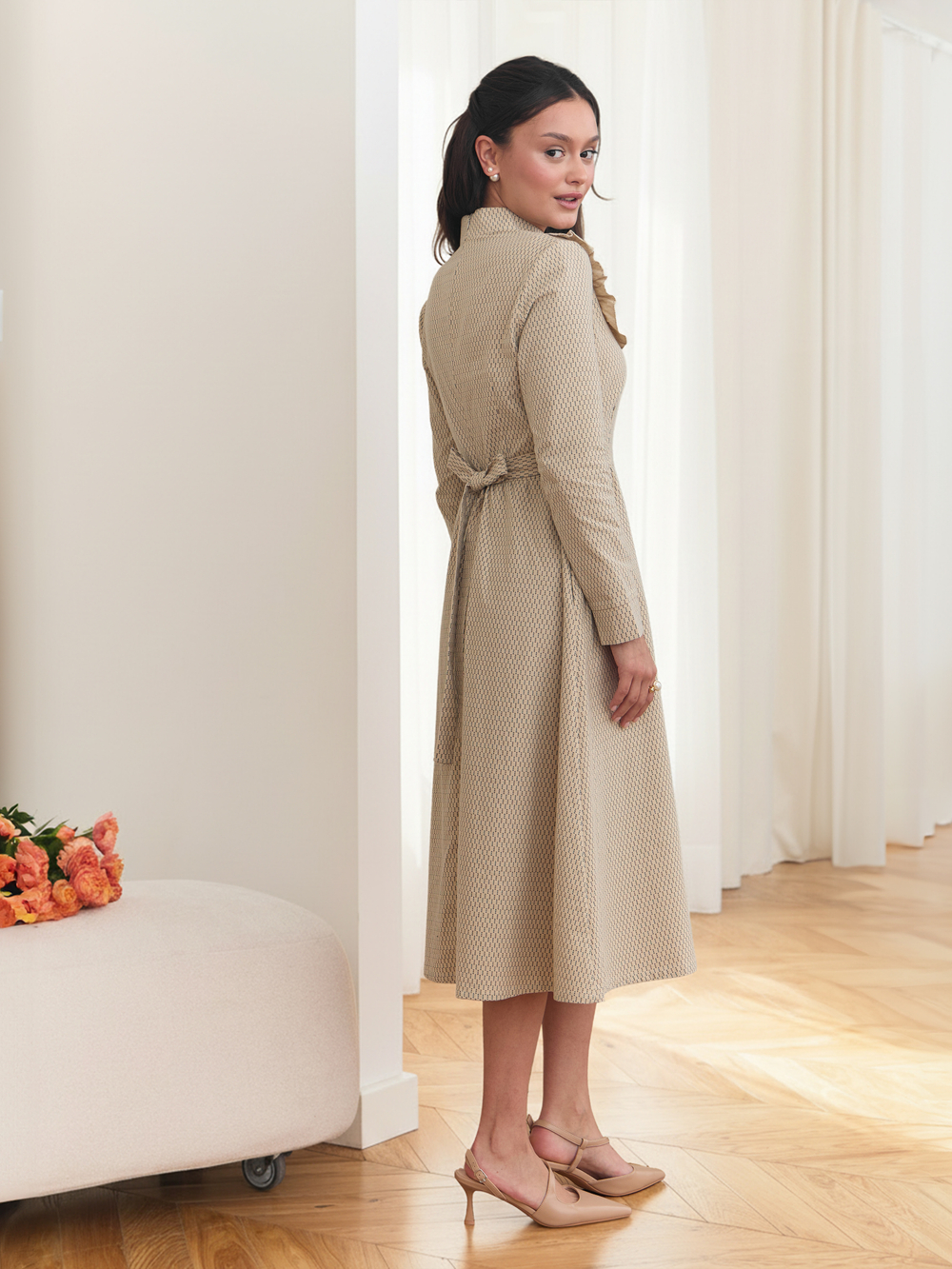 Платье с вшитой манишкой