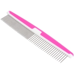 Расческа - пуходёрка комбинированная для животных «ЛАПУСИКИ», цвет розовый, 17*3,5см (блистер)