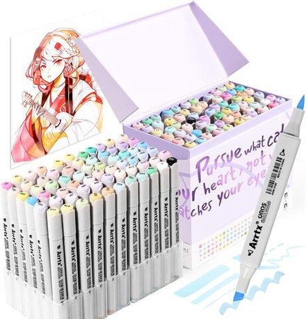 Arrtx OROS акриловые маркеры, 66 шт, pastel