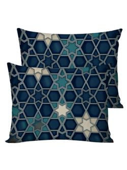 Постельное белье перкаль Сказка "Мозаика/Мозаика (компаньон)" семейное Наволочка 50х70 см 2 шт Простынь на резинке 160x200 см Пододеяльник 145x215 см 2шт