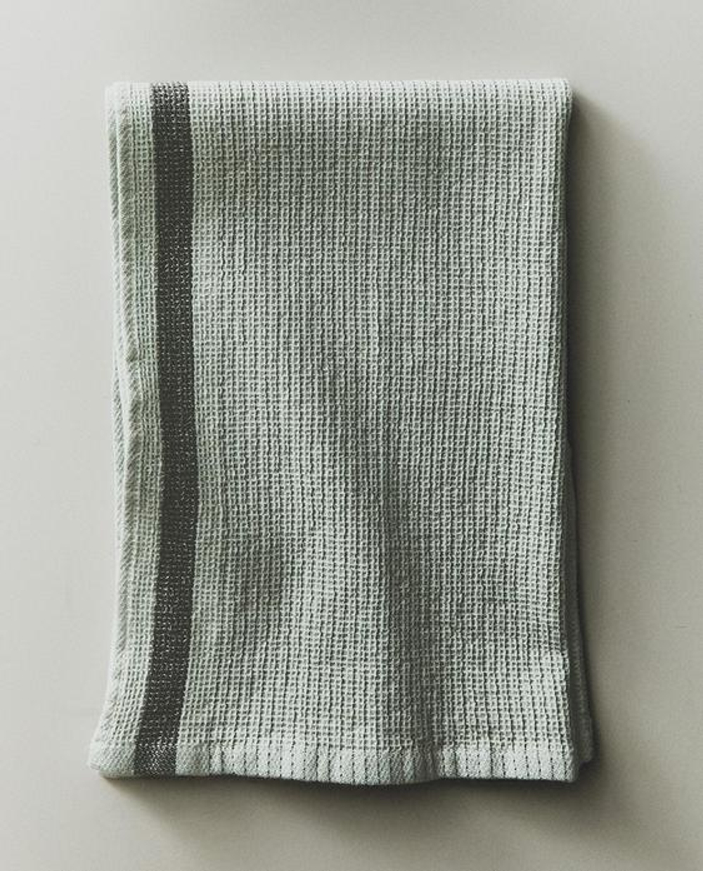 ZARA HOME КУХОННОЕ ПОЛОТЕНЦЕ ВАФЕЛЬНОЕ С ПОЛОСОЙ, СИНИЙ