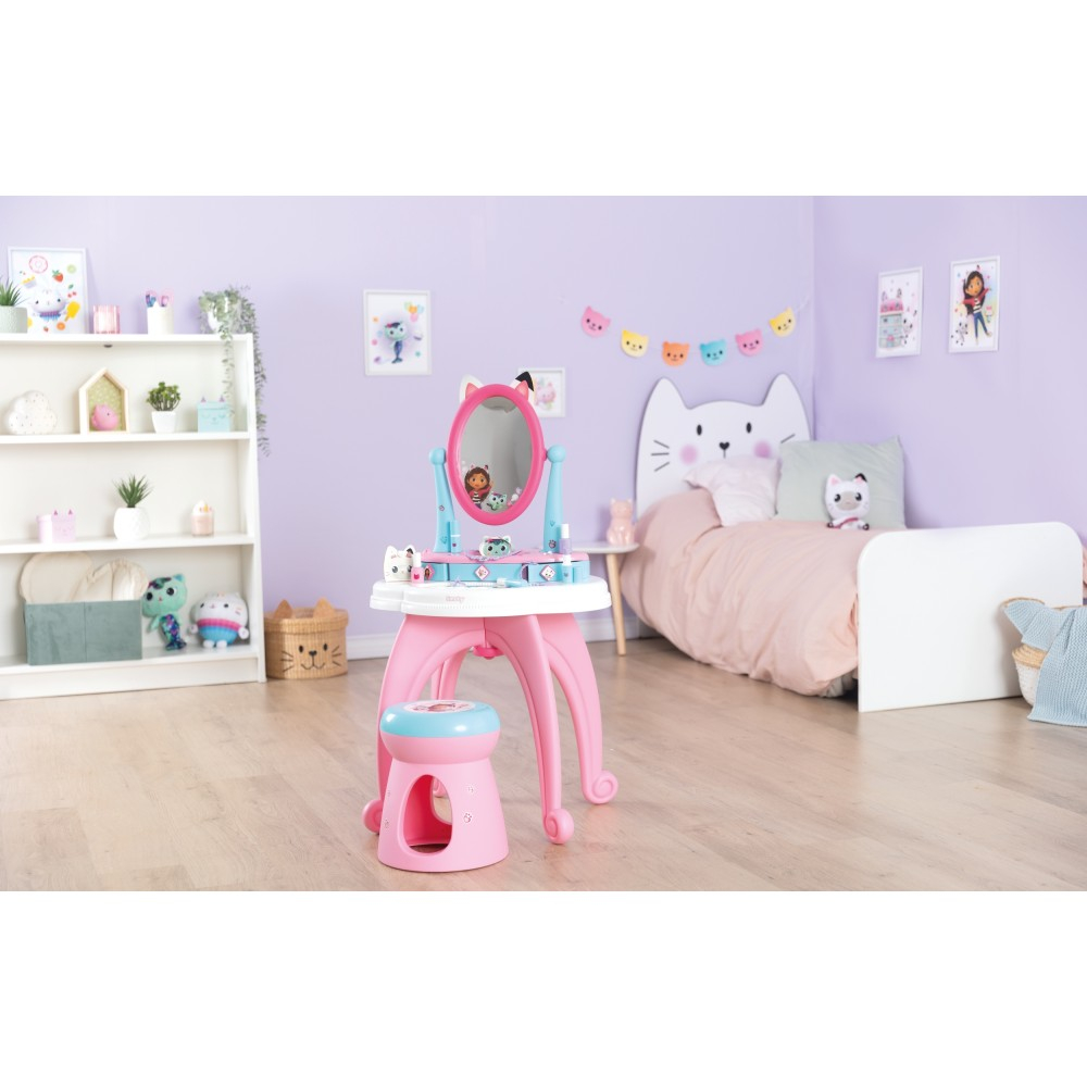 Smoby - Кошачий домик Gabi - Туалетный столик 2в1 с стульчиком + 12 аксессуаров 320254