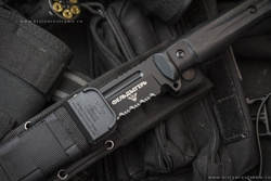 Тактический нож Фельдъегерь AUS-8 Black Titanium Serrated