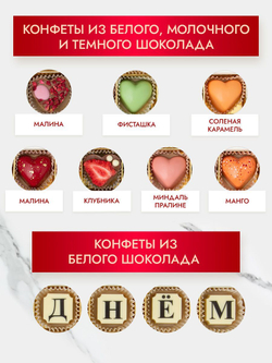 Конфеты шоколадные коробка набор подарочный ручной работы