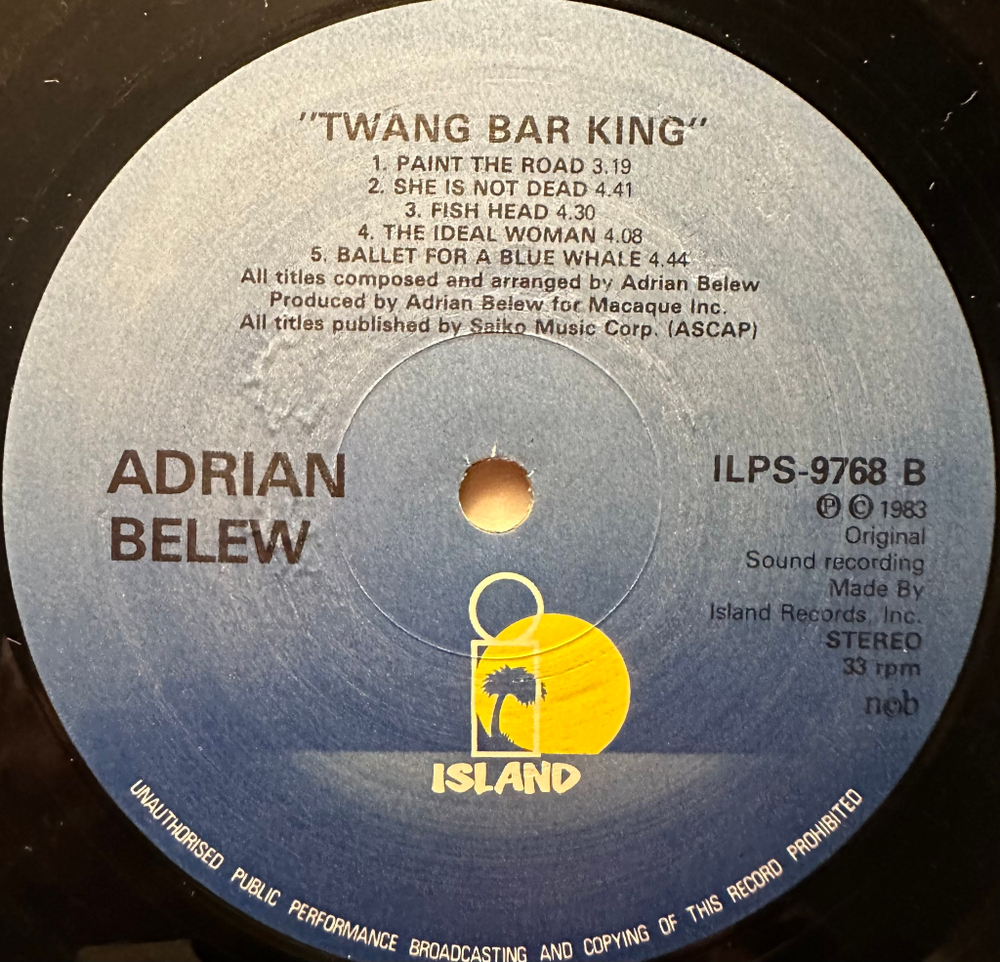 Adrian Belew - Twang Bar King (Англия 1983г.)