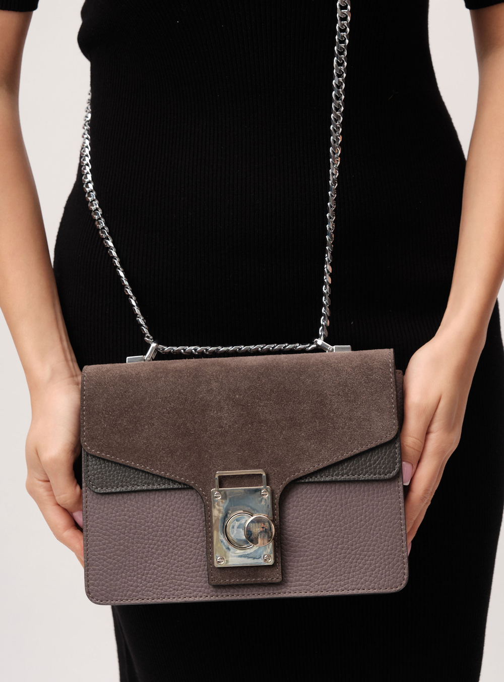 Сумка Deboro 30310 серо-сливовый