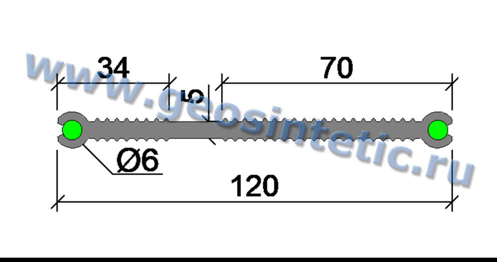Гидрошпонка АКВАСТОП ХВН-120 (2х06) (ПВХ-П) Гидроизоляционная шпонка внутренняя специальная с двумя набухающими шнурами ф6мм (в комплекте КРЕПЕЖ 3шт/м) ТУ 5772-001-58093526-11, м.п.