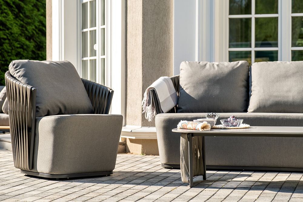 "Флоренция" лаунж-зона из искусственного ротанга, цвет графит