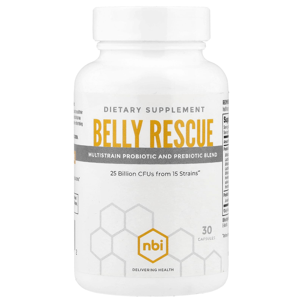 NBI, Belly Rescue, средство для живота, 30 капсул
