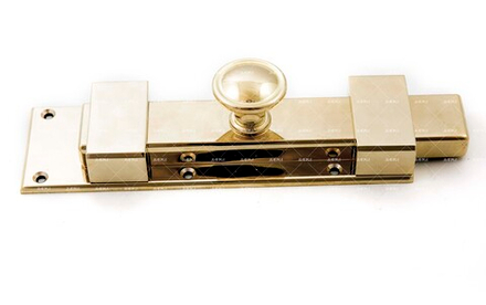 Засов латунный дверной большой 250х60 мм