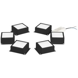 Светильник светодиодный ЭРА Грильято SPO-646-3-5K-B6 36Вт 5000К 89х89мм Домино 100х100 черный 6 кубиков драйвер | Светильники с внутренним драйвером