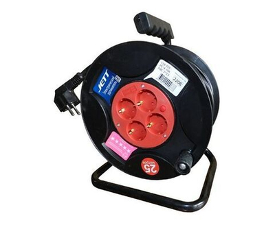 Удлинитель силовой на пластиковой катушке, 4 гнезда, 30м, КГ (2х1,5)