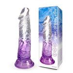 Фиолетовый гибкий фаллоимитатор - 18,5 см. (Цвет: фиолетовый)