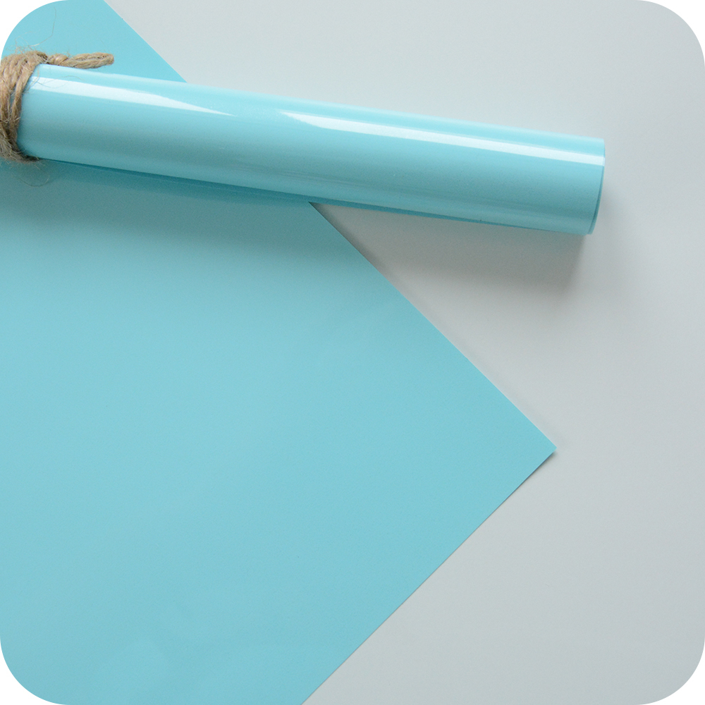 Термотрансферная пленка матовая, цвет бирюзово-голубой, размер отреза 25*25см