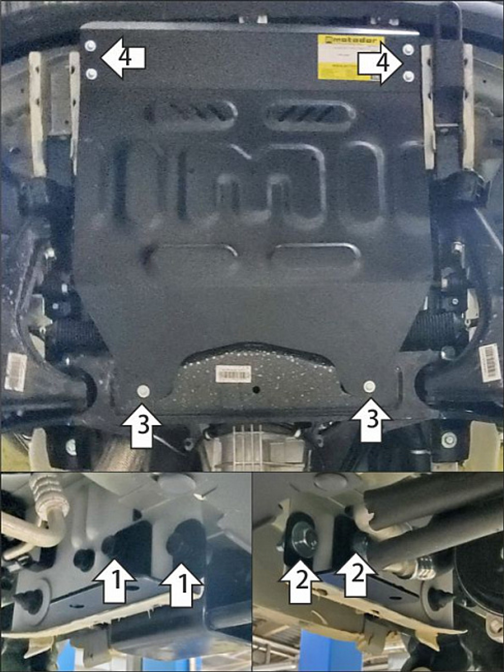 Защита радиатора, картера двигателя. 2 мм, Сталь. для Sollers Atlant 2022-н.в., Motodor.78701