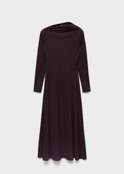Платье А-силуэта с асимметричным вырезом