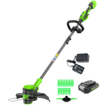 Триммер аккумуляторный Greenworks GD24LT331, 24V, 33 см, с 1хАКБ 4Ач и ЗУ (2113407UB)