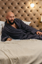 Халат махровый 64-66 темно-серый