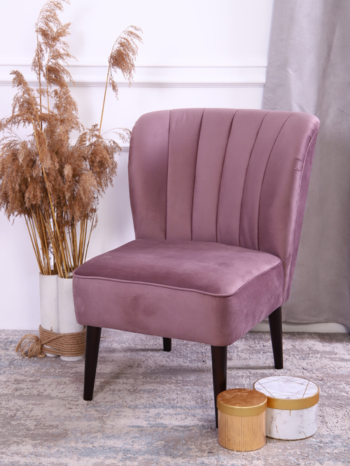 Кресло "Donatello" антивандальный велюр Lilac. Опоры венге.  Для кухни, прихожей, салона красоты, офиса. 65х72х87 см