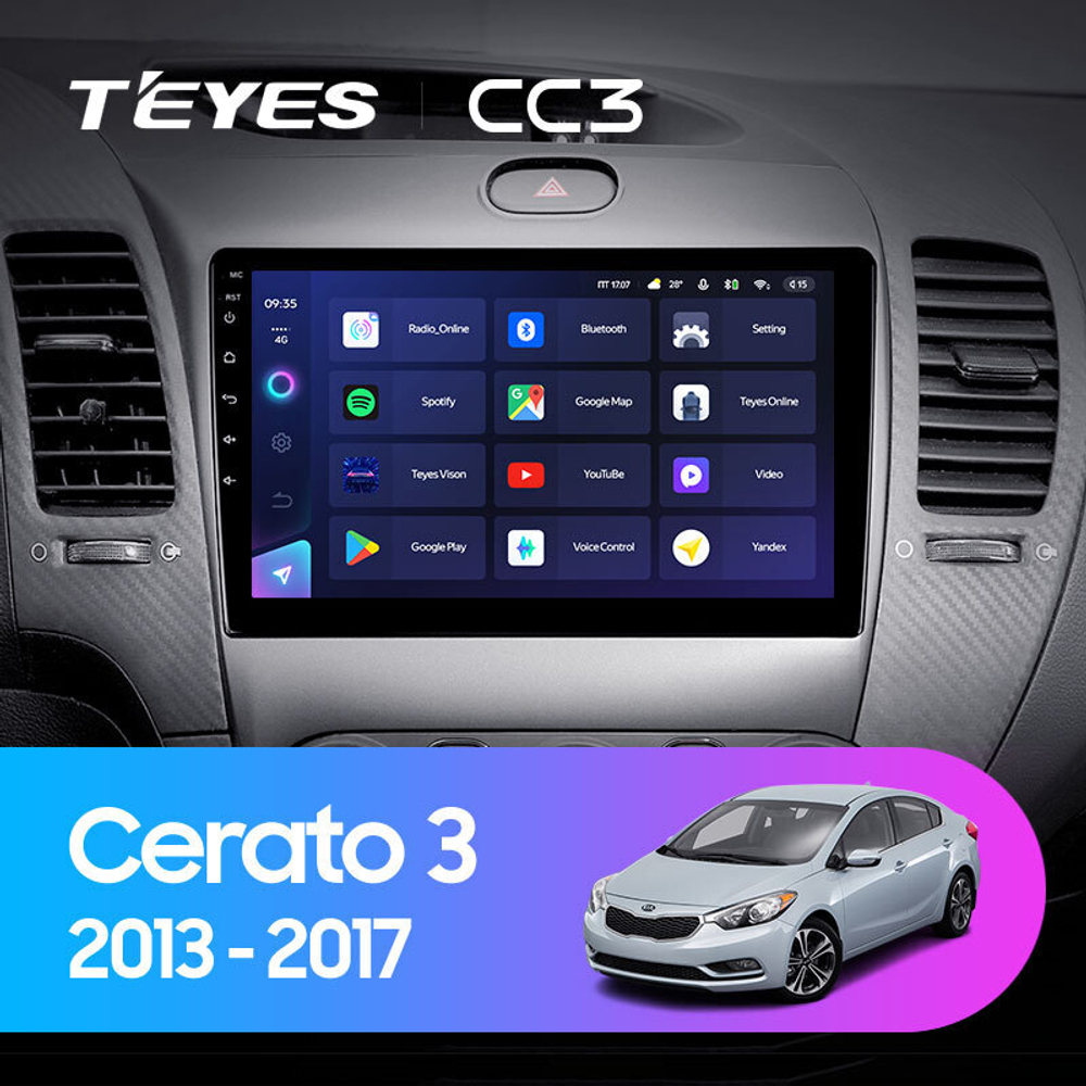 Teyes CC3 9" для KIA Cerato 2013-2017