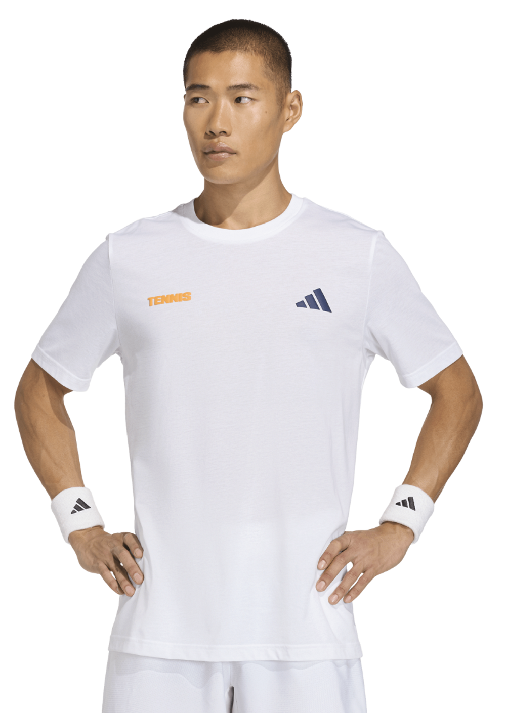 Мужская теннисная футболка Adidas Hot Egg Graphic - white