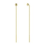 Серьги-протяжки Lente 75, позолота