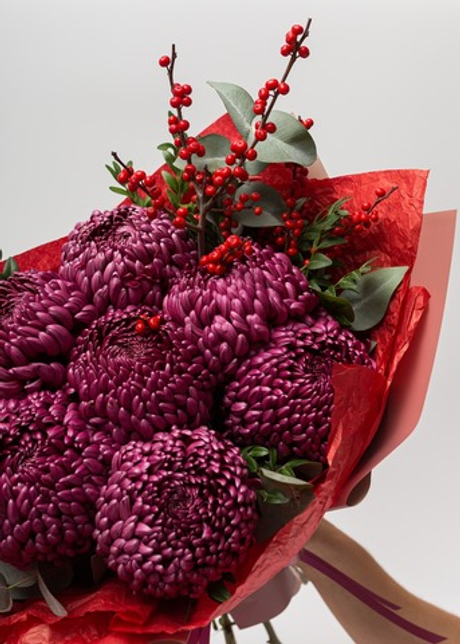 Букет из хризантемы Бигуди M #1