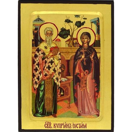 Киприан и Устинья. Афонская икона ручной работы.