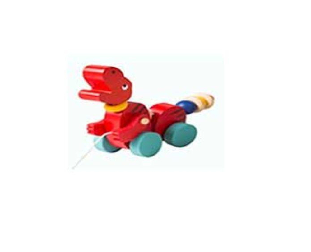 Деревянная игрушка Каталка Динозаврик (ЛС)