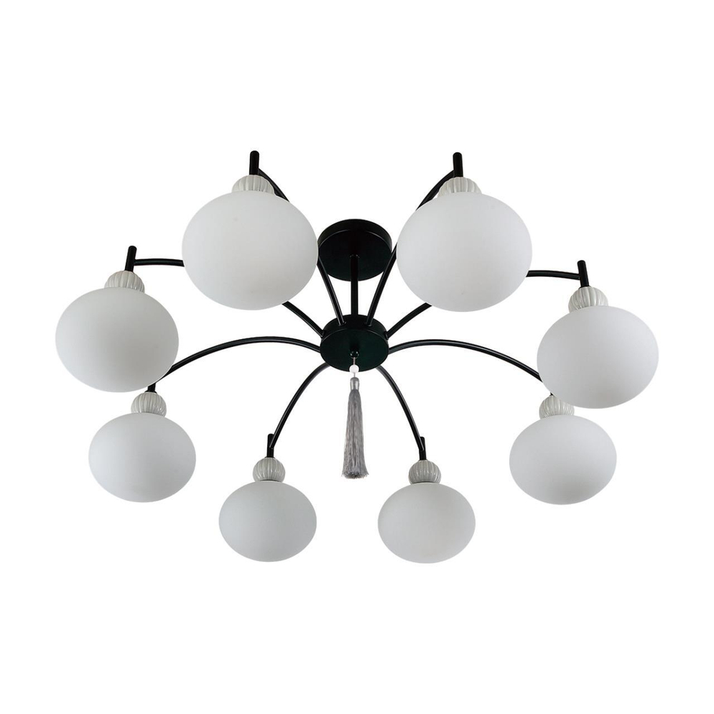 8273/8C NEOCLASSI черный/серый/белый, металл/керамика/стекло Люстра потолочная Е14 8*40W 220V GLORIYA