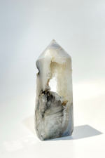 Агат с жеодой призма