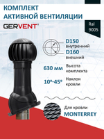 Готовый комплект изолированный серия Twister: Monterrey, Ø 150/160 мм, Gervent