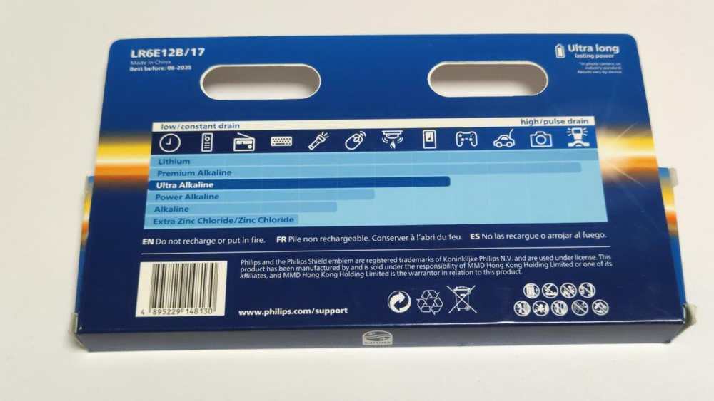 Элемент питания Philips LR6 B12