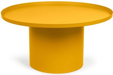 Fleksa Круглый журнальный столик из горчичного металла Ø 72 см Испания