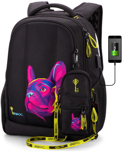 Ранец GROOC 15-023 + мешок + сумка-пенал